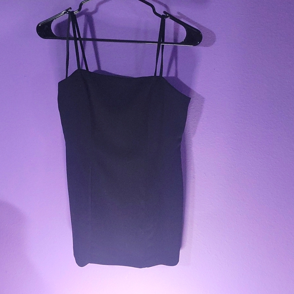 Black mini dress